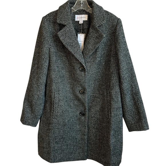Liz Claiborne Jackets & Blazers - NWT Liz Claiborne Black/White Wool Blend
Coat, size L